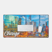 イリノイ州シカゴ統一された州 デスクマット (キーボード&マウス)
