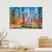 イリノイ州シカゴ統一された州 ポスター (キッチン)