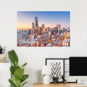 イリノイ州シカゴ統一された州 ポスター (ホームオフィス)