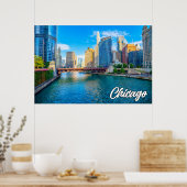 イリノイ州シカゴ統一された州 ポスター (キッチン)