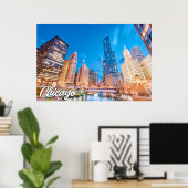 イリノイ州シカゴ統一された州 ポスター (ホームオフィス)