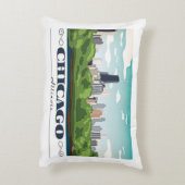 イリノイ州シカゴ アクセントクッション (裏面(縦))