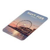 イリノイ州シカゴ・ネイビーピアの旅 マグネット (左側)
