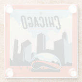 イリノイ州シカゴ | Millennium Park ガラスコースター (裏面)