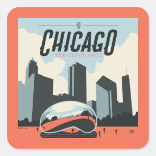 イリノイ州シカゴ Millennium Park スクエアシール