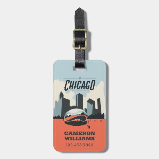 イリノイ州シカゴ | Millennium Park ラゲッジタグ (正面縦)