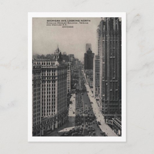 イリノイ州シカゴILミシガンアヴェヴィンテージ ポストカード (正面)