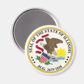 イリノイ州シールの紋章 マグネット (正面/裏面)