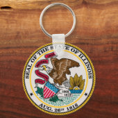 イリノイ州シール キーホルダー (正面)