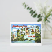 イリノイ州ジュネーブからのご挨拶 ポストカード (スタンド正面)