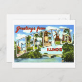 イリノイ州ジュネーブからのご挨拶 ポストカード (正面/裏面)