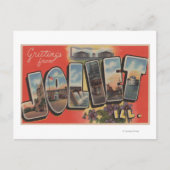 イリノイ州ジョリエット - 大きな文字のシーン 2 ポストカード (正面)