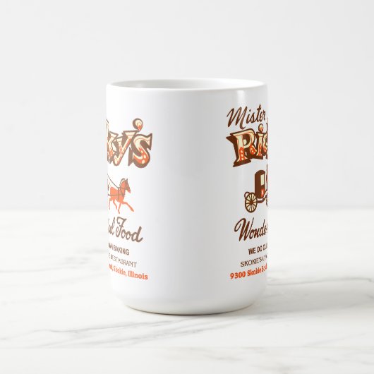 イリノイ州スキー市のミスター・リッキーのレストラン コーヒーマグカップ (中央)