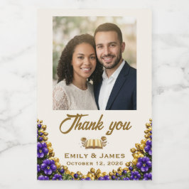 イリノイ州スミレの結婚式の写真ボトルラベル ワインラベル