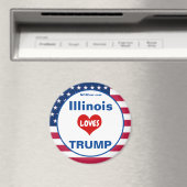イリノイ州トランプ愛国的冷蔵庫 マグネット (インサイチュ (食洗機))