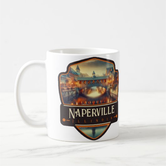 イリノイ州ナパービル | ビンテージ コーヒーマグカップ (左)