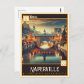 イリノイ州ナパービル |ヴィンテージ ポストカード (正面/裏面)