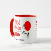 イリノイ州ニレスのレッドバルーンコーヒーハウス マグカップ (正面左)