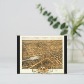 イリノイ州ネイパービルの鳥瞰図（1869） ポストカード (スタンド正面)