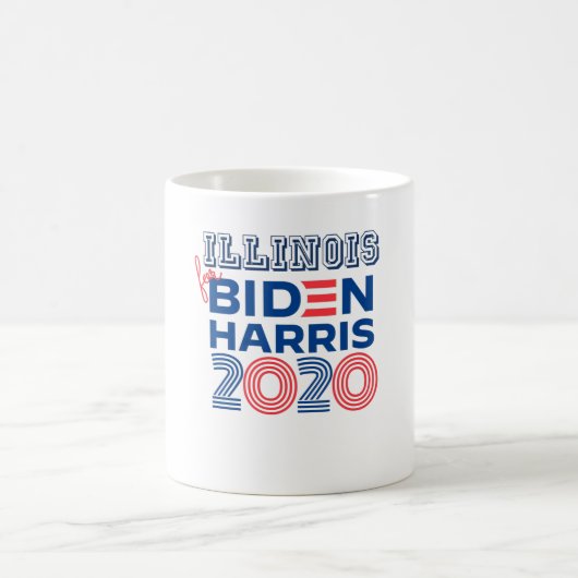 イリノイ州バイデン氏・ハリス2020 コーヒーマグカップ (中央)