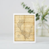 イリノイ州パノラママップ ポストカード (スタンド正面)