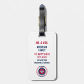 イリノイ州パーソナライズされたギフト荷物タグ ラゲッジタグ (裏面縦)