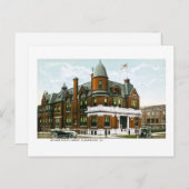 イリノイ州ブルーミントンのウィザーズ公共図書館 ポストカード (正面/裏面)