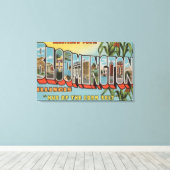 イリノイ州ブルーミントン – ラージレターのシーン2 キャンバスプリント (インサイチュ (ウッドフロア))