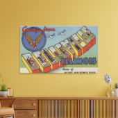 イリノイ州ベルヴィル – ラージ・レター・シーン キャンバスプリント (インサイチュ (リビング))