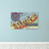 イリノイ州ベルヴィル – ラージ・レター・シーン キャンバスプリント (インサイチュ (ウッドフロア))