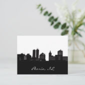 イリノイ州ペオリア – 白黒 ポストカード (スタンド正面)