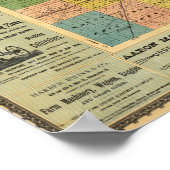 イリノイ州マクリーン郡の地図1886 ポスター (角)