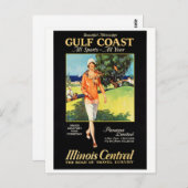 イリノイ州ミシシッピ州のビンテージのポスター復元 ポストカード (正面/裏面)