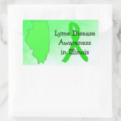 イリノイ州ライム病認識度 長方形シール (バッグ)