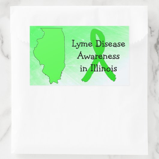 イリノイ州ライム病認識度 長方形シール (バッグ)