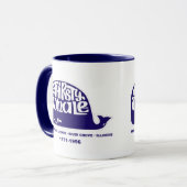 イリノイ州リバーグローブの喉の渇いたクジラ マグカップ (正面左)