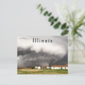 イリノイ州ロシェル近郊のハイエンドEF4ウェッジ竜巻 ポストカード (スタンド正面)