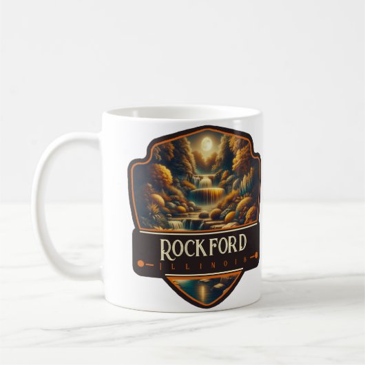 イリノイ州ロックフォード | ビンテージ コーヒーマグカップ (左)
