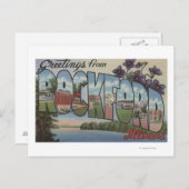 イリノイ州ロックフォード – ラージ・レター・シーン ポストカード (正面/裏面)