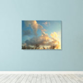 イリノイ州中部の夕日 キャンバスプリント (インサイチュ (ウッドフロア))