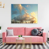 イリノイ州中部の夕日 キャンバスプリント (インサイチュ (リビング))