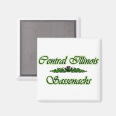 イリノイ州中部サセナックの磁石！ マグネット (正面/裏面)