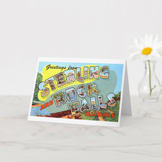 イリノイ州優れたのAnd Rock秋からの挨拶 カード (小さな植物)