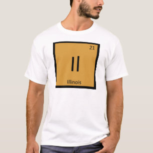 イリノイ州化学元素周期表 Tシャツ