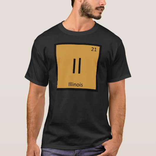 イリノイ州化学元素周期表Tシャツ Tシャツ (正面)