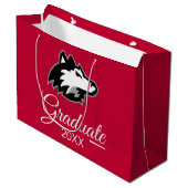 イリノイ州北部|卒業式 ラージペーパーバッグ (正面アングル)