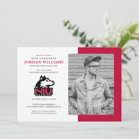 イリノイ州北部|卒業式 案内状 (スタンド正面)