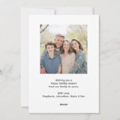 イリノイ州家族フォトクリスマス シーズンカード (裏面)