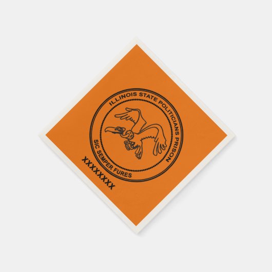 イリノイ州政治家刑務所 スタンダードカクテルナプキン (角)