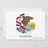 イリノイ州旗のあるベビーシャワー招待状 招待状 (裏面)